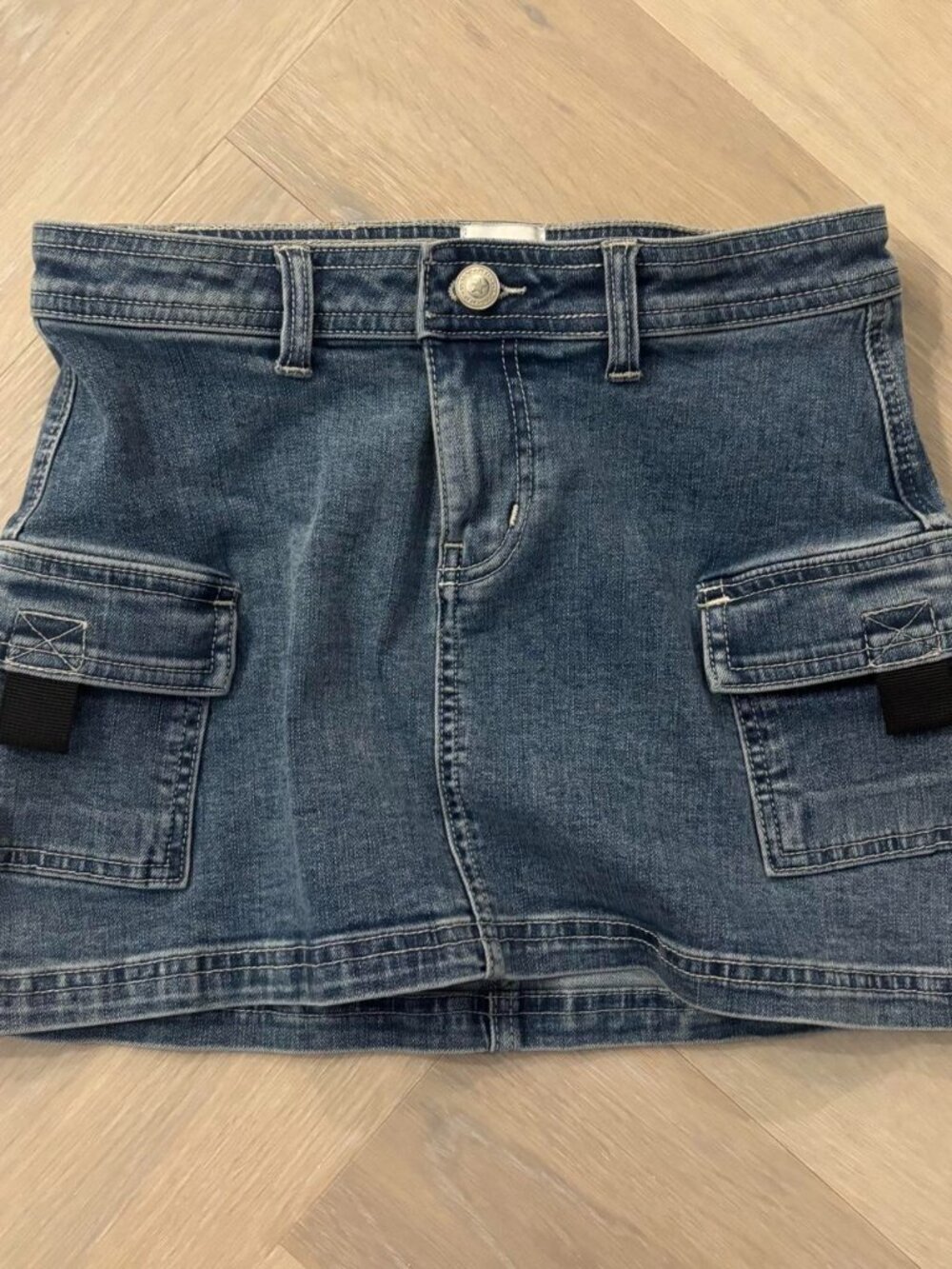 Denim Y2K Cargo Mini Skirt Size 0 Waist 24
